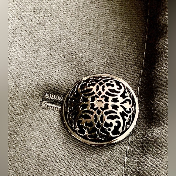 Classic Audrey, Elegant Black Virgin Wool Holiday, Dress Coat. Fits like 4/6 - Picture 9 of 10